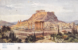 Greece PPC Athens Athénes Athen Mit Akropolis Serie 750 Levante No. 34 (2 Scans) - Grèce