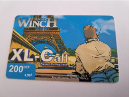 BELGIUM / XL-CALL € 4,96  /  LARGO- WINCH PREPAID /EIFELTOWER/    USED  CARD  ** 16624 ** - Ohne Chip