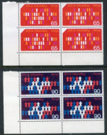 NORWAY 1969 Census Bicentenary Blocks Of 4 MNH / **.  Michel 596-97 - Ungebraucht