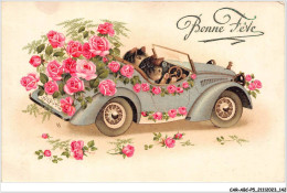 CAR-ABCP5-0468 - CHAT - BONNE FETE - DEUX CHATS DANS UN VOITURE - Gatos