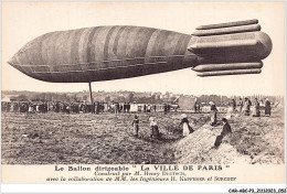 CAR-ABCP3-0210 - AVIATION - LE BALLON DIRIGEABLE - LA VILLE DE PARIS - CONSTRUIT PAR M-HENRY DEUTSCH - Fesselballons