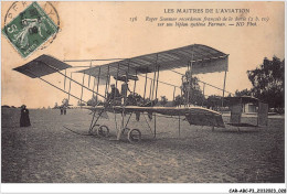 CAR-ABCP3-0198 - AVIATION - LES MAITRES DE L'AVIATION - ROGER SOMMER RECORDMAN FRANCAIS DE LA DUREE SUR SON BIPLAN  - Airmen, Fliers