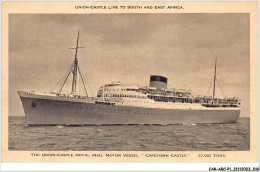 CAR-ABCP1-0009 - BATEAU - UNION-CASTLE LINE TO SOUTH AND EAST AFRICA - THE UNION-CASTLE ROYAL MAIL MOTOR VESSEL  - Paquebots