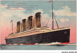 CAR-ABCP1-0003 - BATEAU - CHERBOURG - L'OLYMPIC - DE LA WHITE STAR LINE - PARTANT POUR NEW-YORK - Paquebote