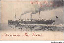 CAR-ABCP1-0002 - BATEAU - PAQUEBOTS DE L'ETAT BELGE - LIGNE OSTENDE DEUSCH - A BORD DU PAQUEBOT - MARIE-HENRIETTE - Steamers