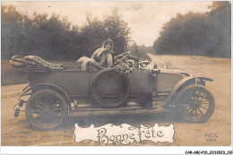 CAR-ABCP10-0957 - AUTOMOBILE - BONNE FETE - CARTE PHOTO  - Sonstige & Ohne Zuordnung