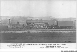 CAR-ABCP10-0933 - TRAIN - LOCOMOTIVES DE LA COMPAGNIE DES CHEMINS DE FER DE L'OUEST  - Trains