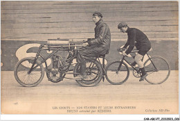 CAR-ABCP7-0587 - CYCLISME - LES SPORTS - NOS STAYERS ET LEURS ENTRAINEURS - BRUNI ENTRAINE PAR REMERS  - Wielrennen