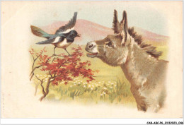 CAR-ABCP6-0502 - ANES - L'ANE ET L'OISEAU - Donkeys