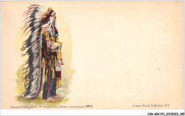 CAR-ABCP11-1091 - INDIEN - GEORGE STANDING BEAR - HIS COSTUME AND BLANKET IS VALUED AT $1000 - N1  - Indiani Dell'America Del Nord