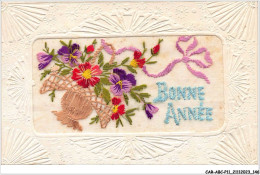 CAR-ABCP11-1068 - BRODEE - BONNE ANNEE  - Embroidered