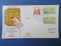 Marcophilie - Enveloppe - Neue Elektronische Wertzeichengeber Für Automatenmarken Der Deutschen Bundespost - 1981-1990
