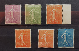 05 - 24 - France - Semeuse N° 197 - 198 - 199 - 203 - 204 - 205 - Tous * - MH - Unused Stamps