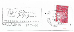 FRANCE. POSTMARK. VALLAURIS. 2000 - 1961-....