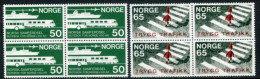 NORWAY 1969 Road Safety Blocks Of 4 MNH / **.  Michel 581-82 - Nuovi