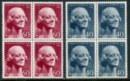 NORWAY 1967 Dybwad Birth Centenary  Blocks Of 4 MNH / **.  Michel 557-58 - Ungebraucht