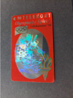 DENMARK /  MAGNETIC SERIE / 5KR/ HOLOGRAM/ TS/ OLYMPICS / SKIING     / /  OPLAG 6.000 EX  MINT   **16633** - Denmark