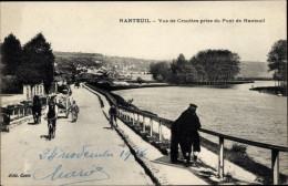 CPA Nanteuil Seine Et Marne, Blick Auf Crouttes Vom Pont De Nanteuil Aus - Sonstige & Ohne Zuordnung