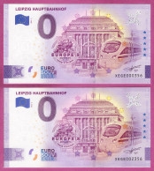 0-Euro XEGE 2022-2 LEIPZIG HAUPTBAHNHOF - ICE ZUG  Set NORMAL+ANNIVERSARY - Private Proofs / Unofficial