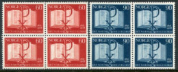 NORWAY 1966 Bible Society Anniversary Blocks Of 4 MNH / **.  Michel 541-42 - Ungebraucht