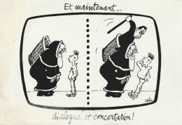 ILLUSTRATEUR  CABU HUMORISTIQUE  POLITIQUE CHIRAC PASQUA PERE NOEL - Cabu