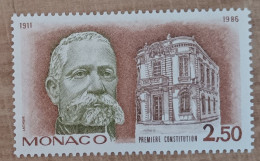 Monaco - YT N°1532 - 75e Anniversaire De La Promulgation De La 1ère Constitution - 1986 - Neuf - Unused Stamps