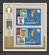 Aitutaki 1974 UPU - The 100th Anniversary Of The Universal Postal Union MS MNH - WPV (Weltpostverein)