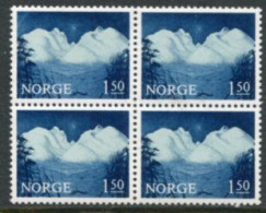 NORWAY 1965 Rondane Landscape Block Of 4 MNH / **.  Michel 536 - Ongebruikt