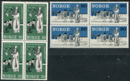 NORWAY 1965 Bicentenary Of Music Association Blocks Of 4 MNH / **.  Michel 534-35 - Ungebraucht