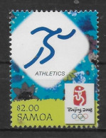 SAMOA  N° 1047   * *  Jo 2008  Course - Athlétisme