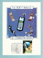 Carte Maximum 2001 - Le Siècle Au Fil Du Timbre - La Communication - Le Téléphone Portable YT 3374 - Paris - 2000-2009