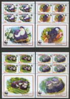 Aitutaki 2002 Birds - Parrots WWF Sheets Of 4 Sets MNH - Papagayos