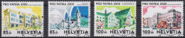 2005 Schweiz Pro Patria, Baudenkmäler Der Schweiz ⵙ Zum:CH B288-291, Mi:CH 1918-11921, Yt:CH 1844-1847 - Usados