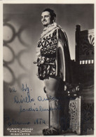 GIANNI POGGI _ 1954 / " Duca Di Mantova In RIGOLETTO "  Foto Autografata _ Partitura Cartolina - Künstler