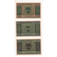 NOTGELD - ARYS - 3 Different Notes - 25 & 50 & 75 Pfennig - 1920 (A066) - Lokale Ausgaben