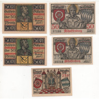 NOTGELD - ASCHAFFENBURG - 5 Different Notes 6 Numbers - VARIANTE (A067) - Lokale Ausgaben