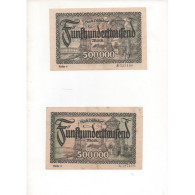 NOTGELD - DÜSSELDORF - 2 Notes 500,000 Mark - With & Without Characters (D081) - [11] Emissions Locales