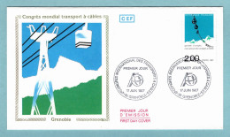 FDC France 1987 - 6ème Congrès International Des Transports à Câbles - YT 2480 - 38 Grenoble - 1980-1989