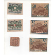 NOTGELD - EISENBACH - 6 Different Notes - 25 & 50 Pfennig (E017) - Lokale Ausgaben