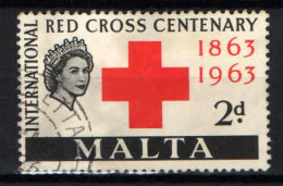 MALTA - 1963 - CENTENARIO DELLA CROCE ROSSA - USATO - Malte (...-1964)