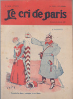 Revue   LE CRI DE PARIS  N° 1033 Janvier 1917     (pub Papier à Cigarettes ZIGZAG  Au Plat Inf)  (CAT4090 / 1033) - Humor