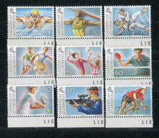 "LIECHTENSTEIN" 1999, Mi. 1203-1211 "Sport" ** (A2031) - Nuevos