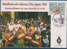 Bénédiction Des Calissons, Aix En Provence 4.9.05 La Fontaine Des 4 Dauphins N°3777 - Commemorative Postmarks