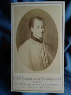 Photo CDV  R.P. Claude De La Colombière Portrait (tableau) De Famille Conservé à St Symphorien D'Ozon CA 1875 - L445 - Antiche (ante 1900)