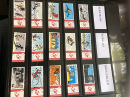 Belgie Duostamps Lucky Luke Kuifje Tintin 15x Gestempeld Gepersonaliseerde Zegels (staat Zie Scan) - Used