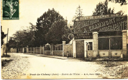 2351  - PONT De CHERUY  :  Entrée De L'Usine Des Pneumatiques  A . GRAMMONT    Circulée En 1916 - Pont-de-Chéruy