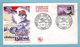 FDC France 1960 - Général Estienne - YT 1270 - Oblitération Union Nationale Chars Et Blindés Paris - 1960-1969