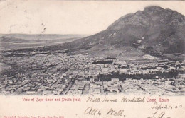 48233Cape Town, View Of Cape Town And Devils Peak. (postmark 1903)(see Corners) - Südafrika