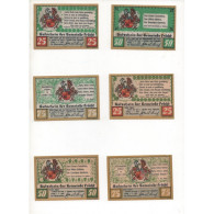 NOTGELD - FRUCHT - 6 Different Notes - 25 & 50 & 75 Pfennig (F070) - [11] Emissions Locales