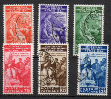 1935 Vaticano Congresso Giuridico N. 41 - 46 Serie Completa Timbrata Used Sassone 275 Euro - Gebruikt